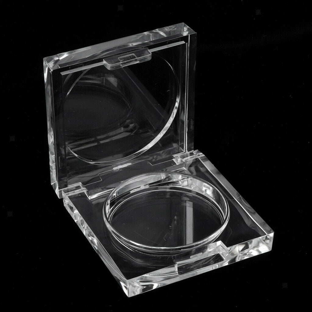 3Pcs Crystal Clear Empty Powder Case Makeup Blush Box DIY Cosmetic Container