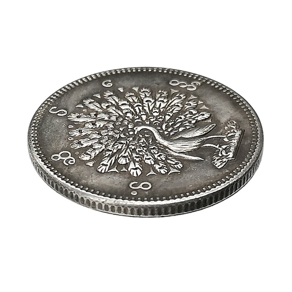 Hand Carved Commemorative Coin Myanmar Peacock Collection Pendant Gifts