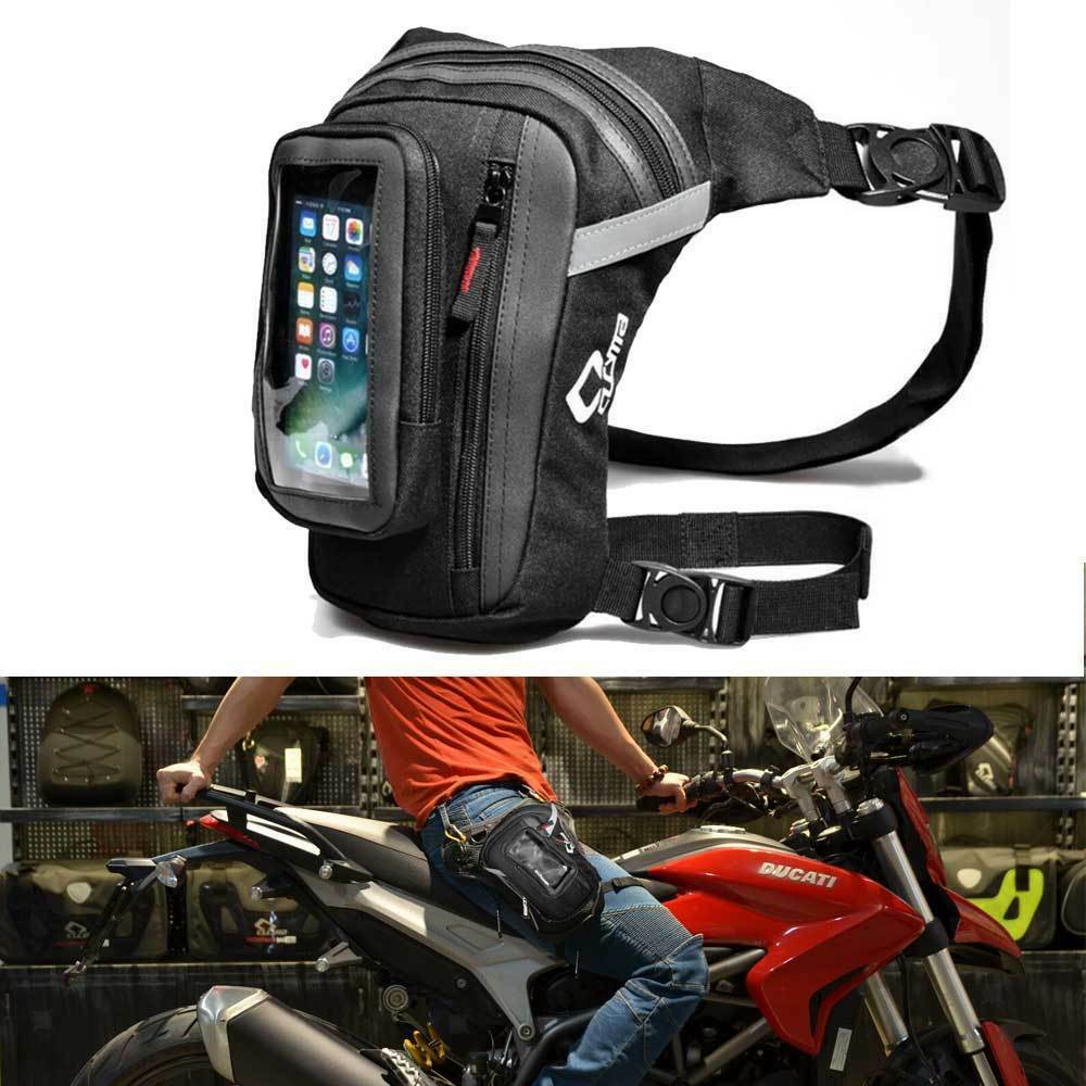 Rider Motor Leg Bag Hip Drop Men Oxford fabric Touch Screen Phone Bag