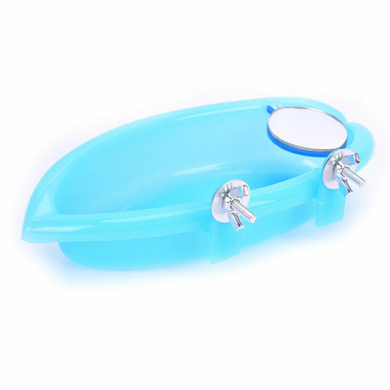 Parrot Bathtub With Mirror Pet Cage Accessories Bird Bath Shower Boxu Rf