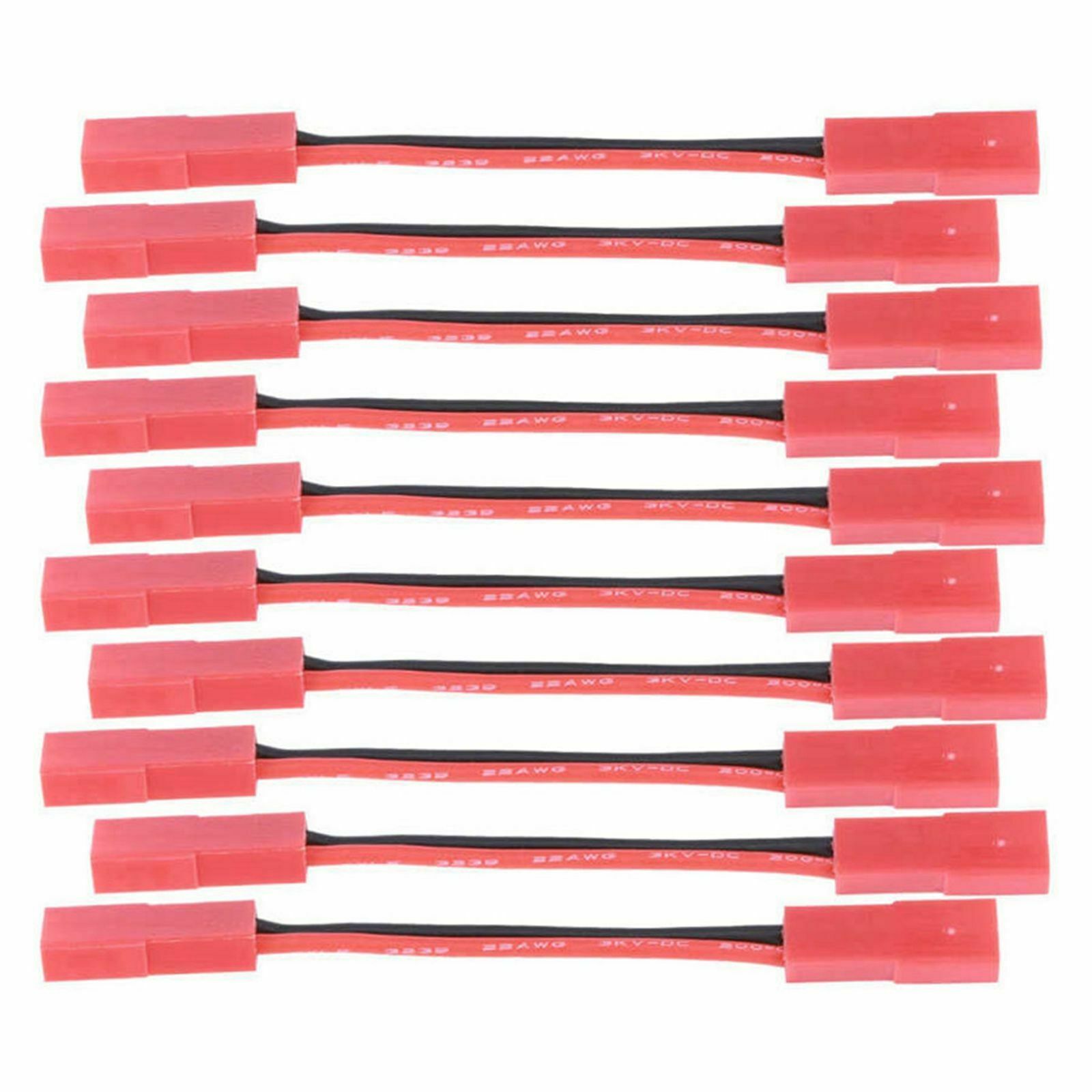 Plastic RC Battery Adapter Cable DIY 10Pcs Jst Plug to JR Connector Teenager