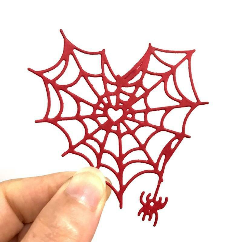 Halloween Heart Spiderweb Metal Cutting Dies Stencil DIY Scrapbooking Album Card