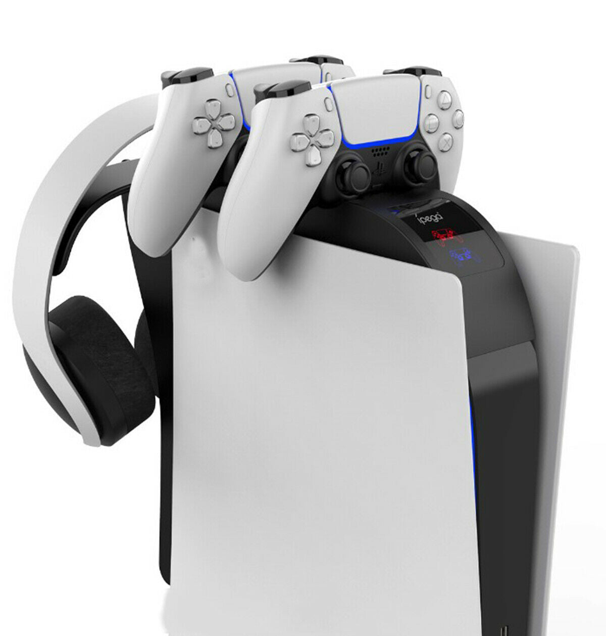 For PS5 Vertical Cooling Fan Stand Dual Controller Charger Station Game Bracket