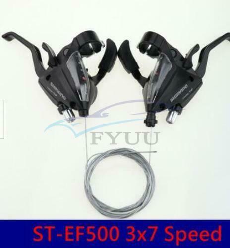 1 Pair of Black 3x7 Speed Mountain Bike Bicycle Brake Levers with Shift Levers