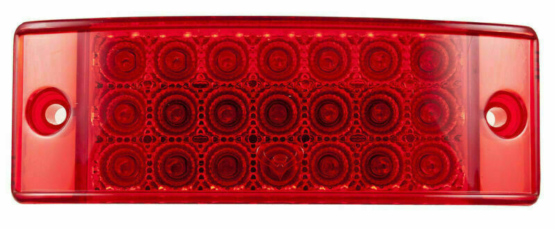 1x 6" Red 21 LED Side Marker Clearance Tail Lights for Trailer Truck Camper 12V