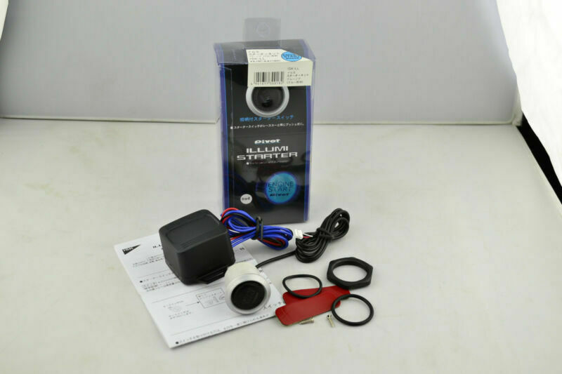 Blue Illumination Car Engine Start Push Button Switch Ignition Starter Touch Kit