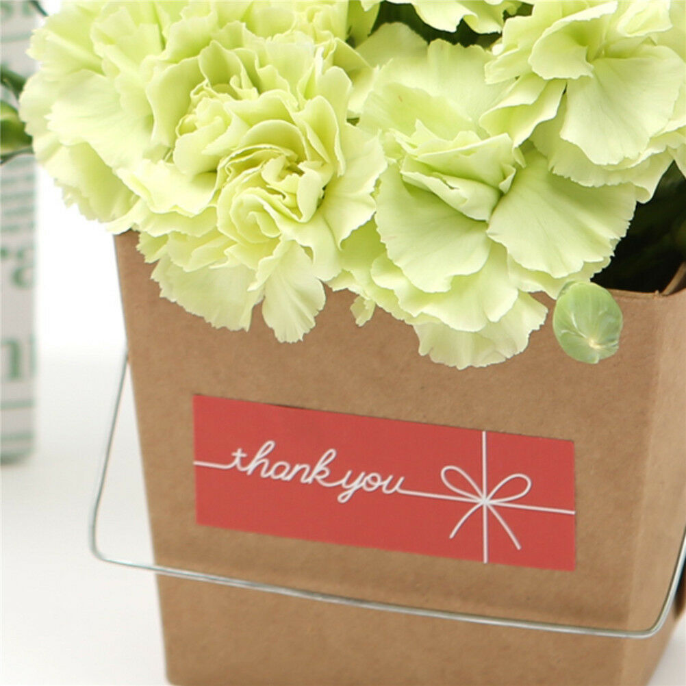 75pcs/set Thank You Red Label Stickers For Gift Cake Baking Sealing Hang T.l8