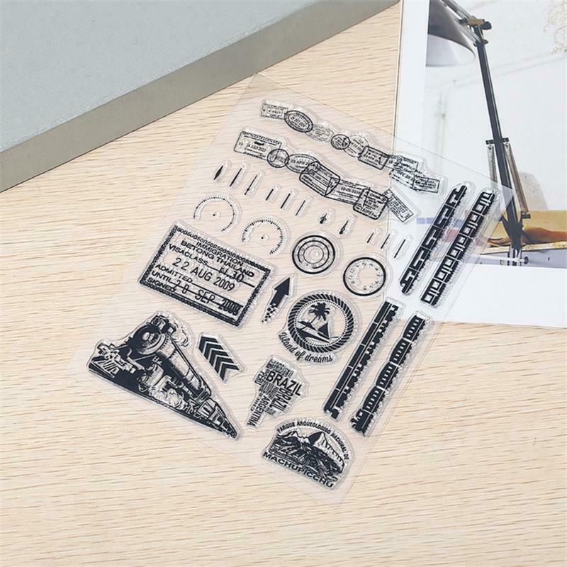 Train Silicone Clear Seal Stamp DIY Scrapbooking Embossing Photo Album Decor