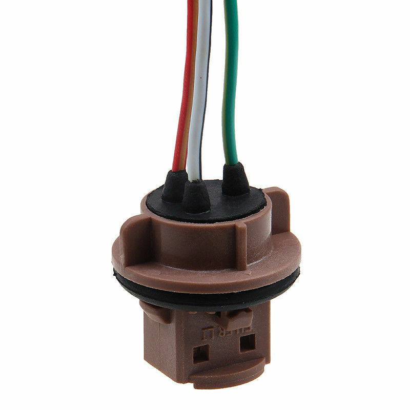 2x 7443 Bulb Socket Brake Turn Signal Light Harness Wire LED Pig Tail Plug 7440