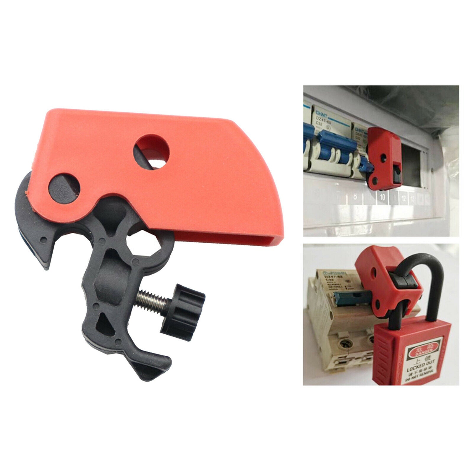 Universal Nylon Circuit Breaker Lockout Lockout Device Screw Safety Red