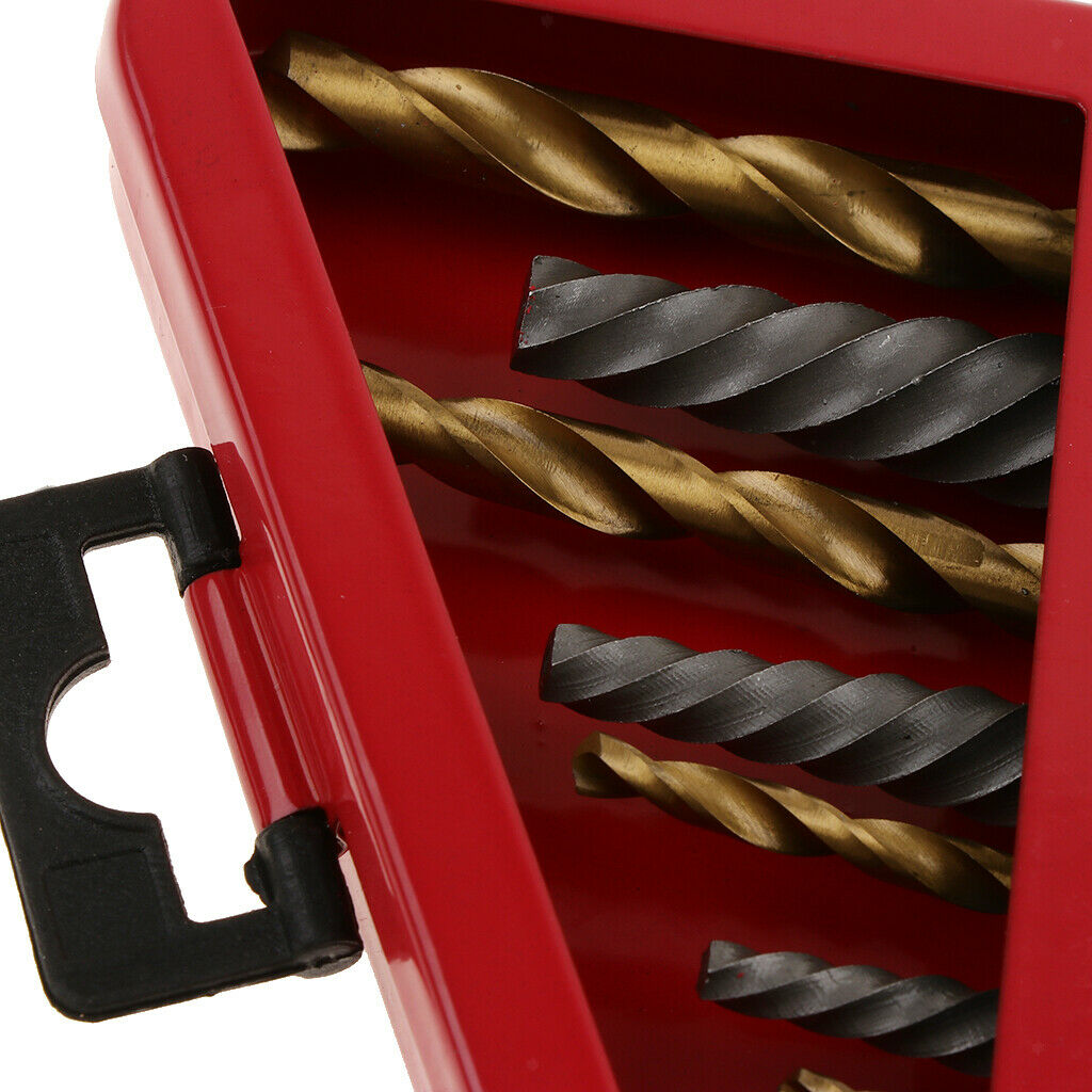 10x Left Hand Drill Bit Broken Bolt Damaged Screw Extractor Twist Drill Bits