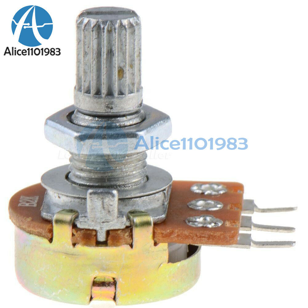 2Pcs WH148 Type B1K Ohm Linear Taper Rotary Potentiometer Panel Pot 3 Pin
