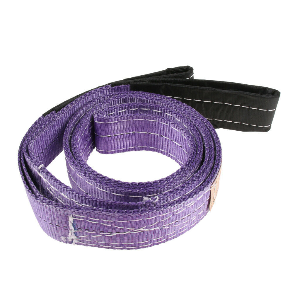 2x 2 Meter/ 6.6ft x 1000kg Double-layer heavy duty Tow Strap Rope Lifting Towing