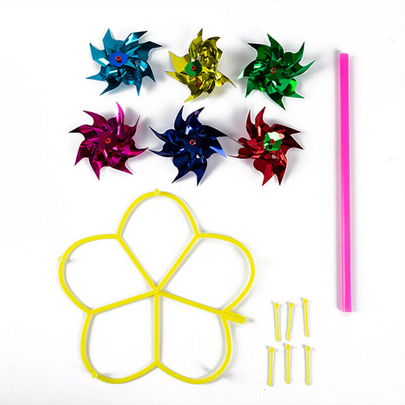 Colorful DIY Sequins Windmill Wind Spinner Home Garden Yard Decoration Ki.l8