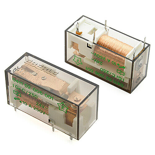 [3pcs] 041102006001 Relay Coil=24VDC 10A R 1100 Ohm THT