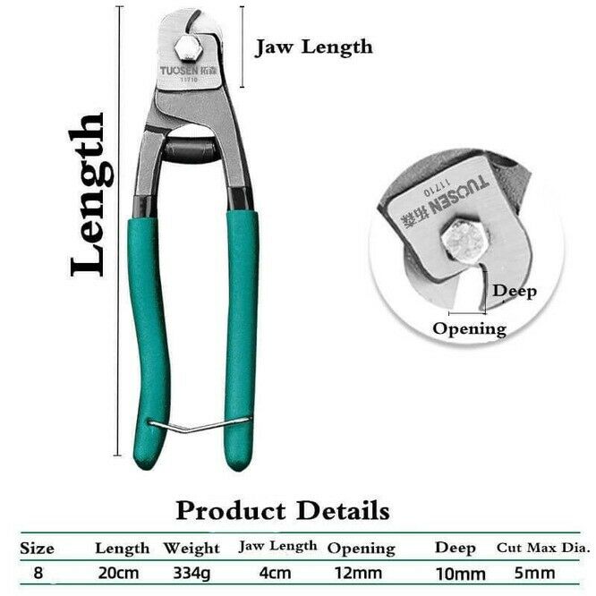 Durable Bike Tool Cable Housings Cutter Bicycle Spoke Cutting Pliers Size 1-5mmS