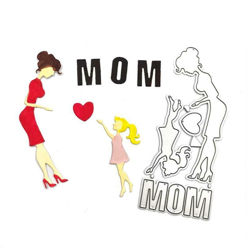 Mother Daughter Metal Cutting Dies Stencil Scrapbooking DIY Album Stamp Paper