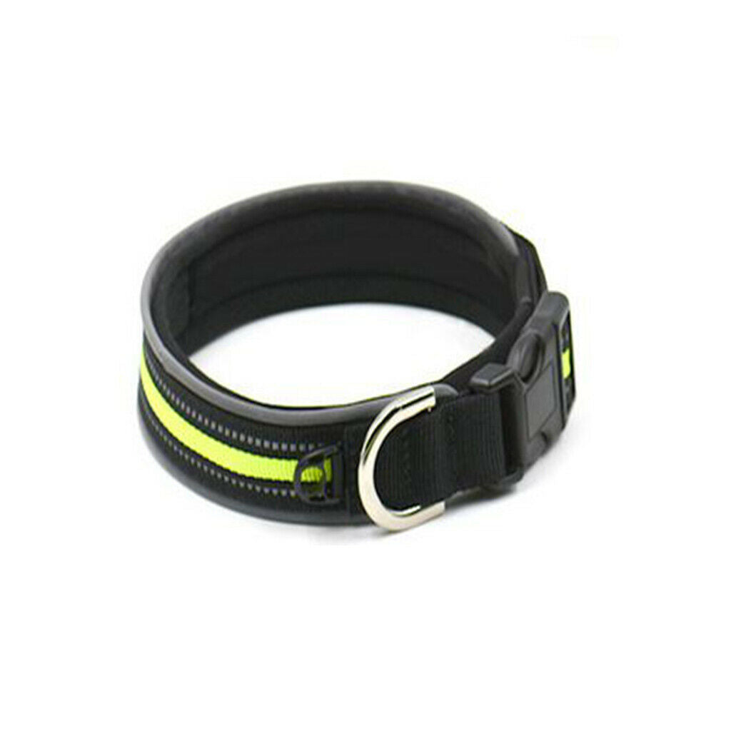 Adjustable Reflective Dog Collar Pet Safety Collar Buckle Strap Harness S