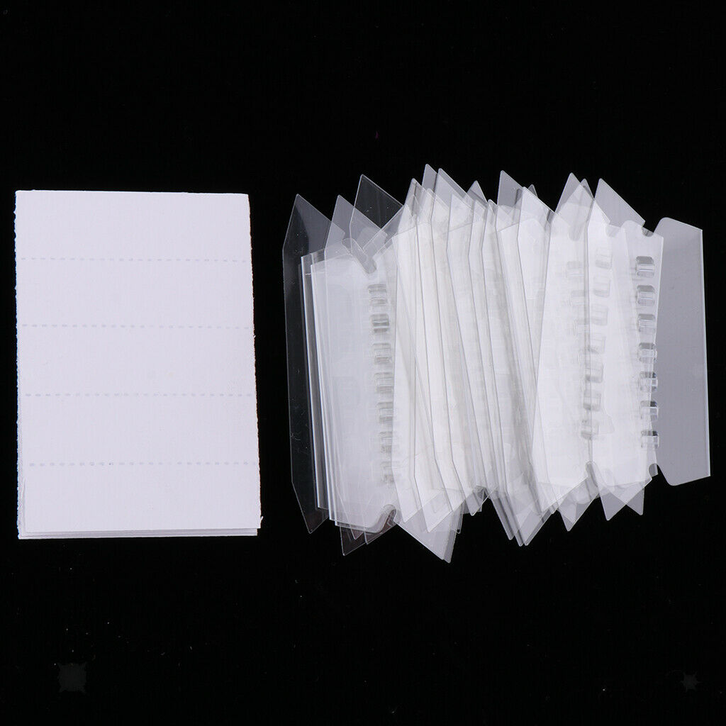 25 Sets Clear Hanging File Folder Tabs and Inserts Tags for Files Sorting