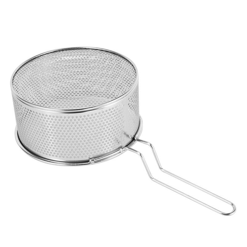 304 Stainless Steel Hot Frying Fried Basket Frying Pan Filter Food Colander OiZ4