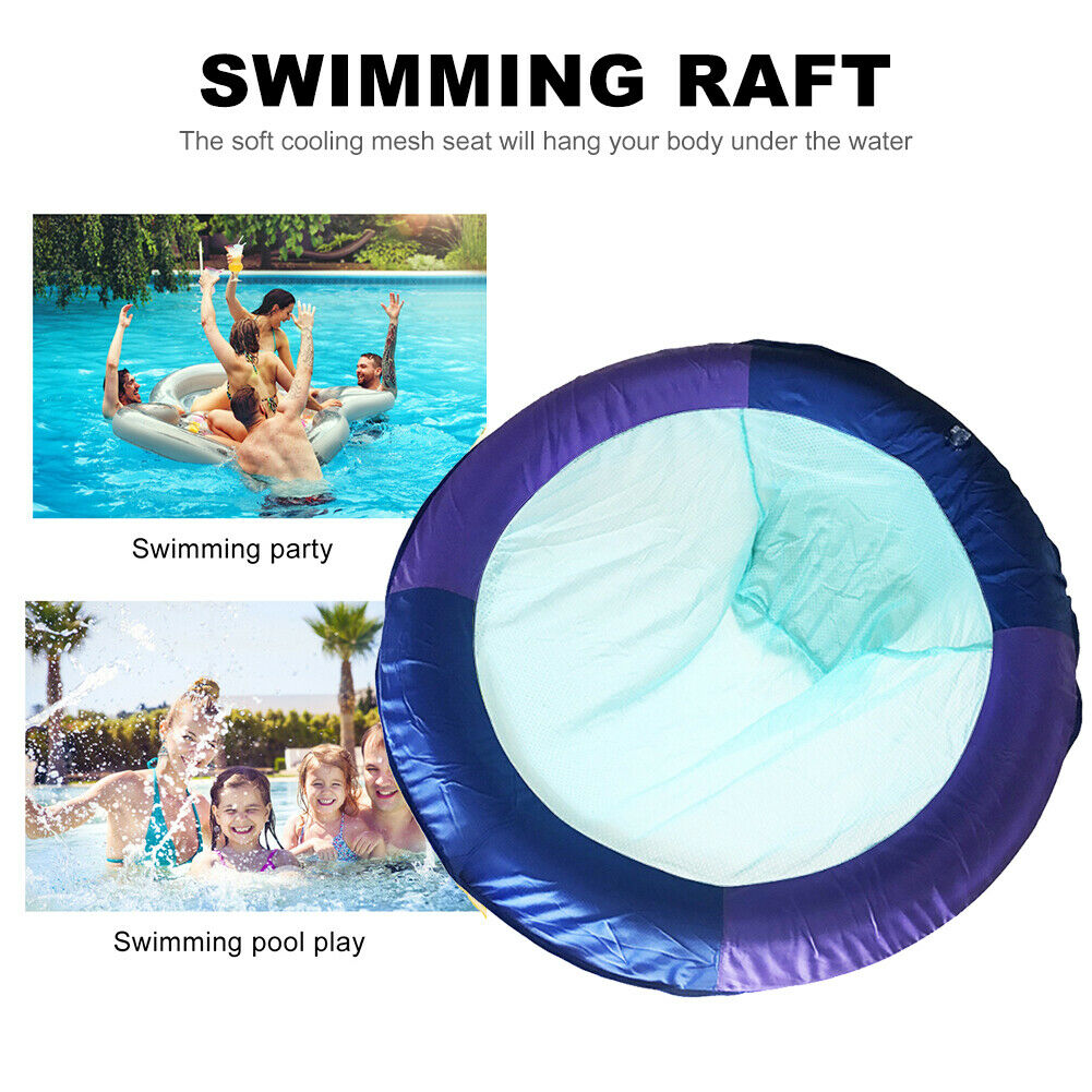 Swimming Ring Round Water Floating Hammock Row Inflatable Mattress Sleeping T @