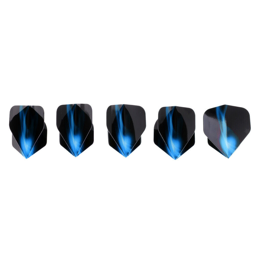 Set of 20 Durable PET Extra Tough Thick Dart Flights Kit Accessories - Blue