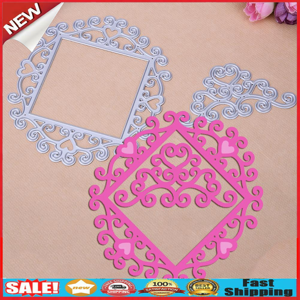 Flower Frame Metal Cutting Dies Stencils DIY Scrapbooking Paper Cart Decor @