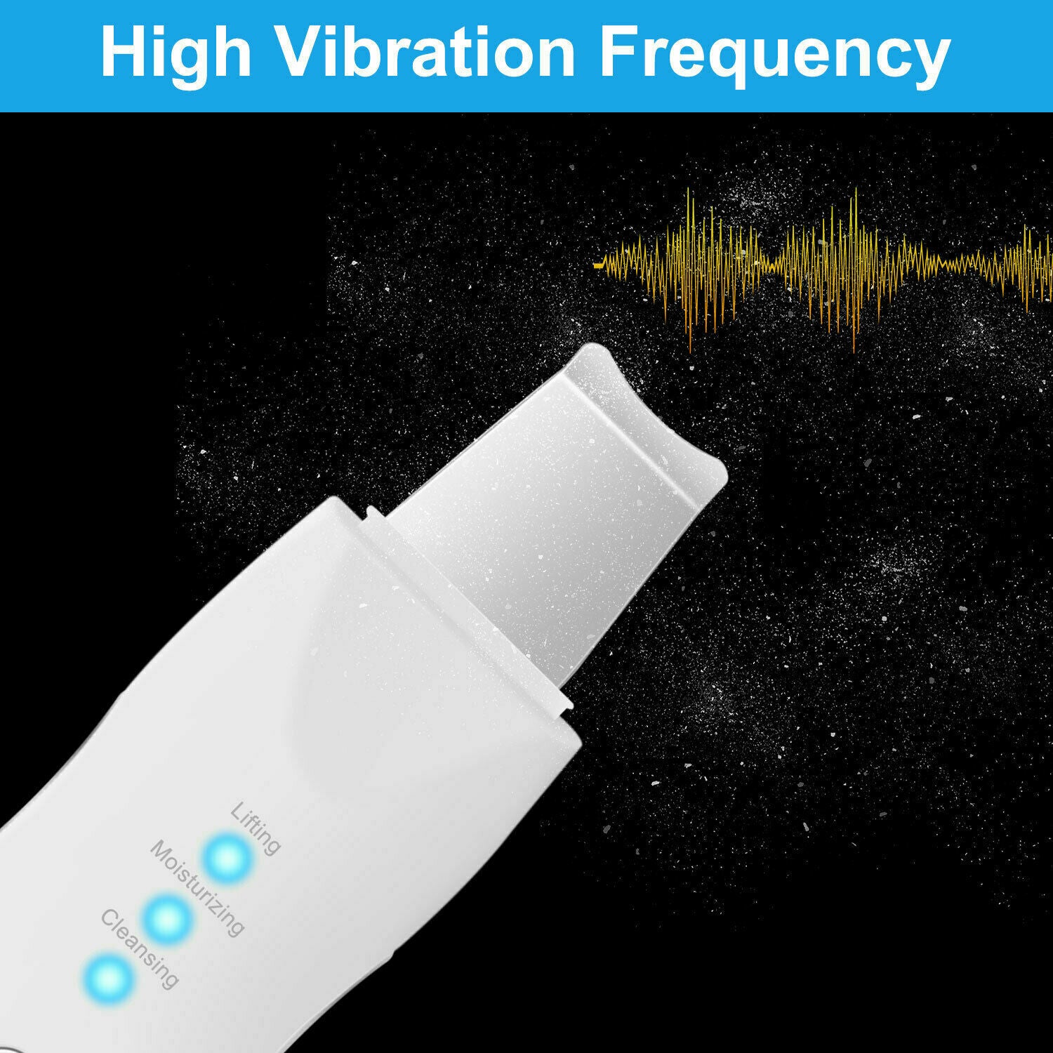 Ultrasonic Facial Skin Scrubber Spatula Face Extractor Peeling Deep Cleaner Tool