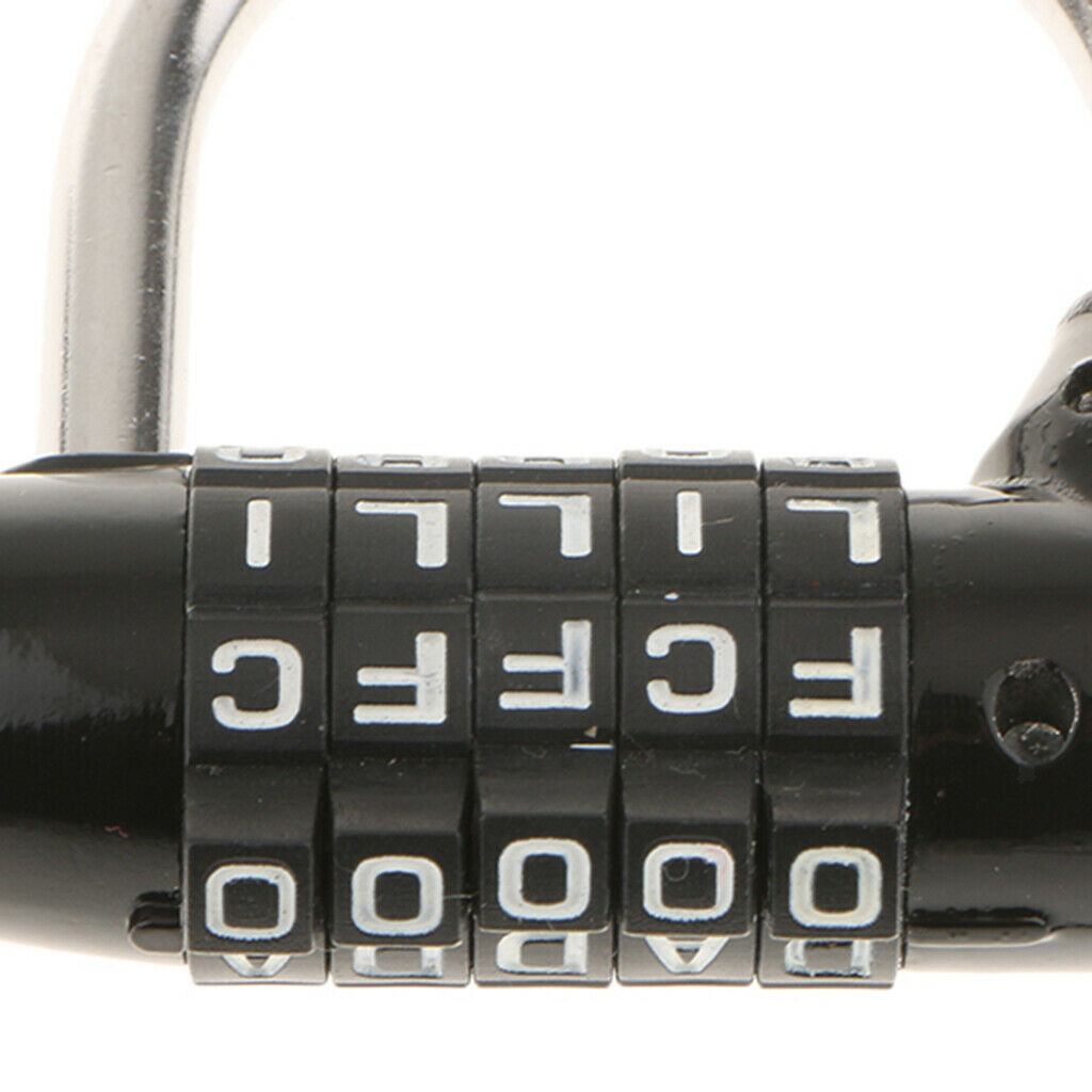 3Pack 5 Letter Combination Lock Password Sturdy Security Padlock for Home, Gate,