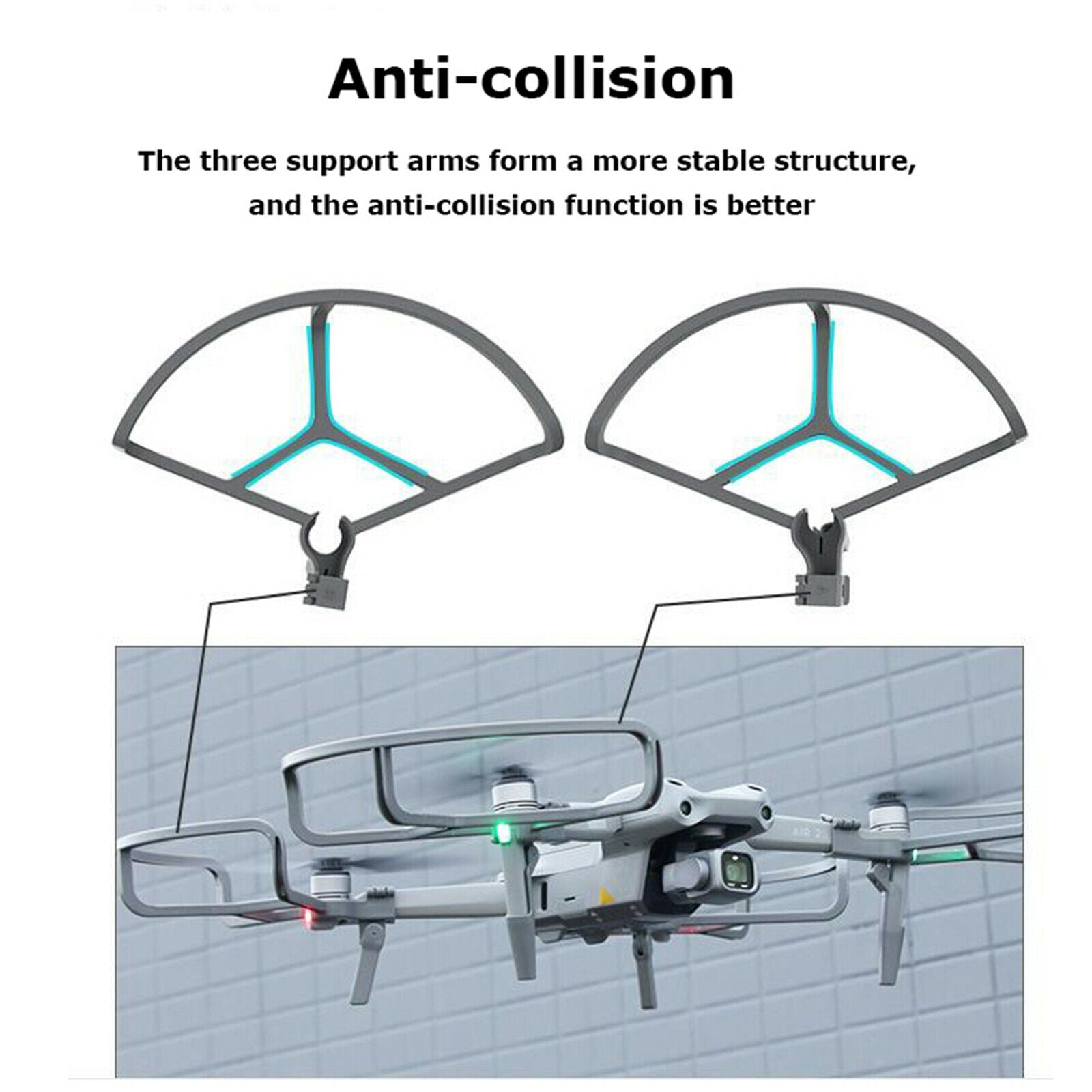 For DJI Air 2S/ Mavic Air 2 Drone Integrated Guard Ring Anti-collision Ring Part