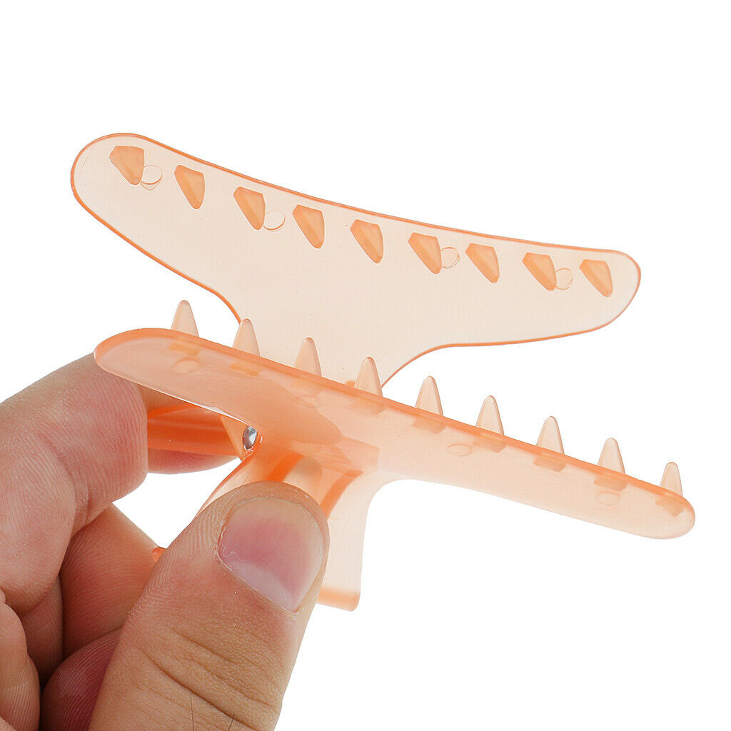 12pc Butterfly Plastic Hair Claw Salon Hairdressing Clip Clamp Grip