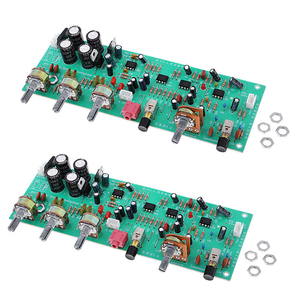 2x DX338A HIFI Preamplifier Tone Board Kit Preamplifier Volume Control AC 12V
