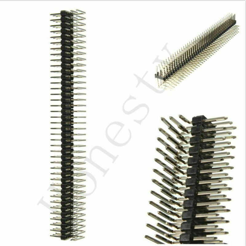 90 Degree 2.54mm 3x40P Male Pins Three Row Right Angle Pin Header Connector