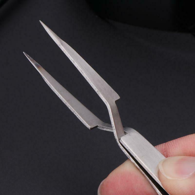 4Pcs Stainless Steel Tweezers Set For Beauty Nail Art Jewelry Making Picking Too