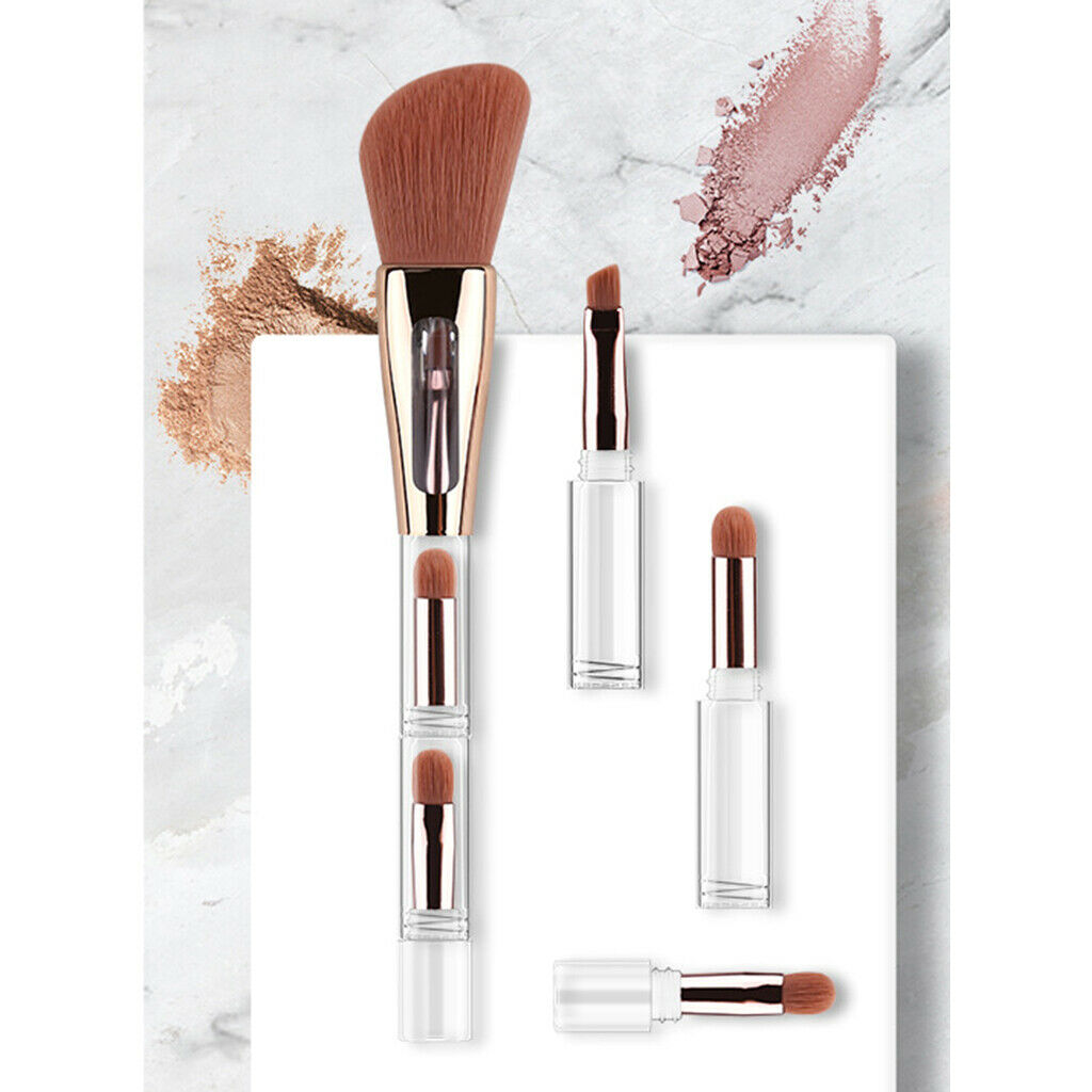 1pcs Professional 4 in 1 Makeup Brush, Synthetic Cosmetic Brush for Blending