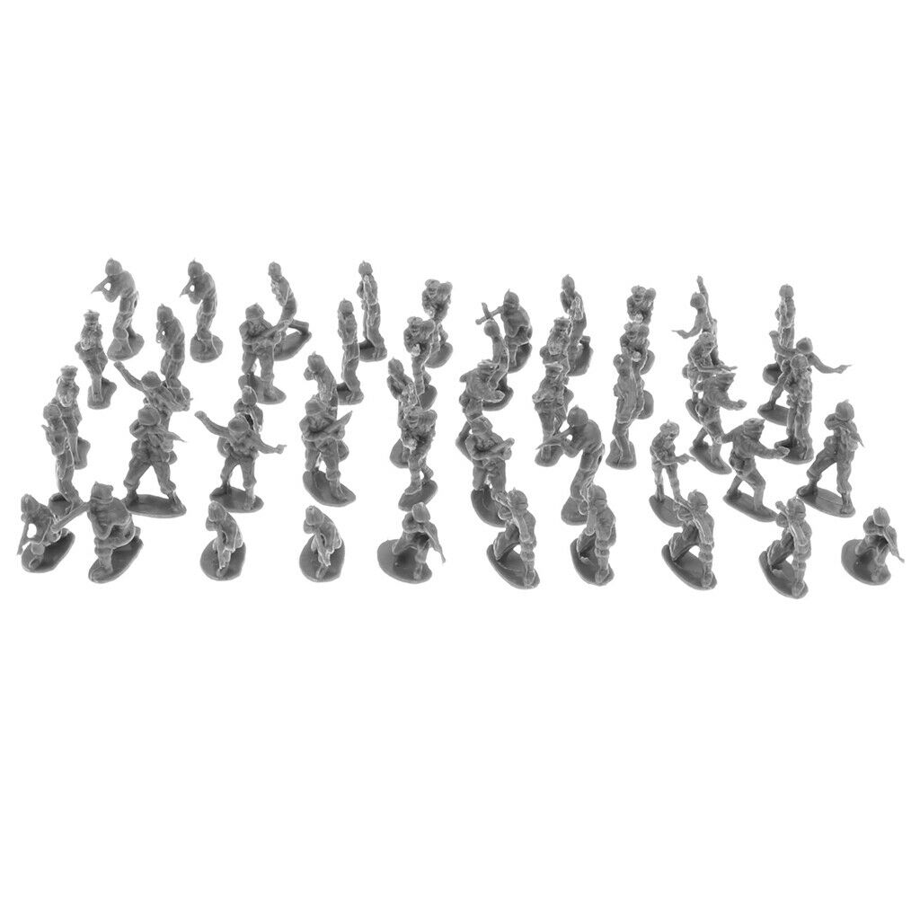300 lot Black 2cm Soldier Army Men Figures Sand Scene Accessories Toys Sets