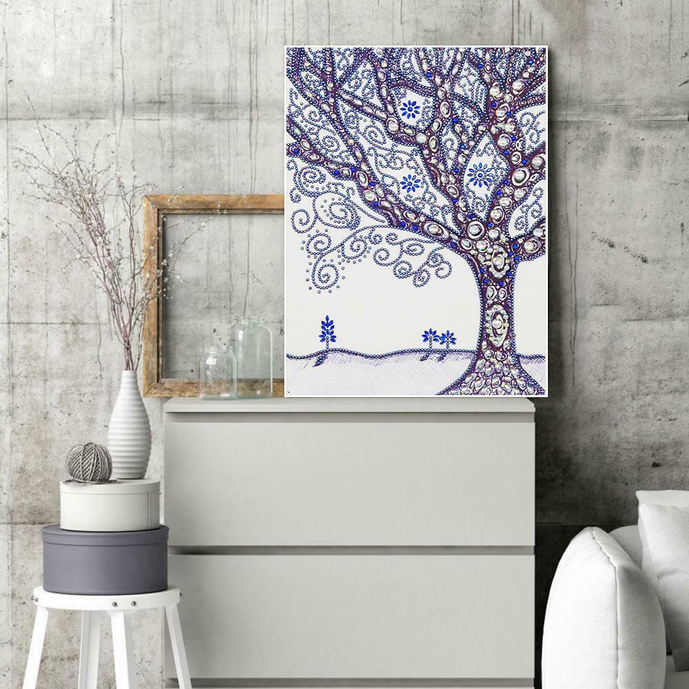 5D DIY Special Shaped Diamond Painting Tree Cross Stitch Mosaic Kits Decor @