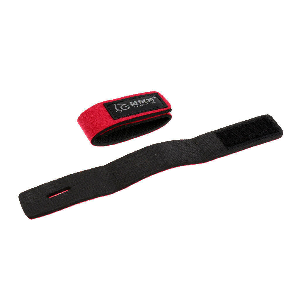 2x Fishing Rod Belts Stretchy Wrap Bands Straps Ties Pack Pole Holders Red