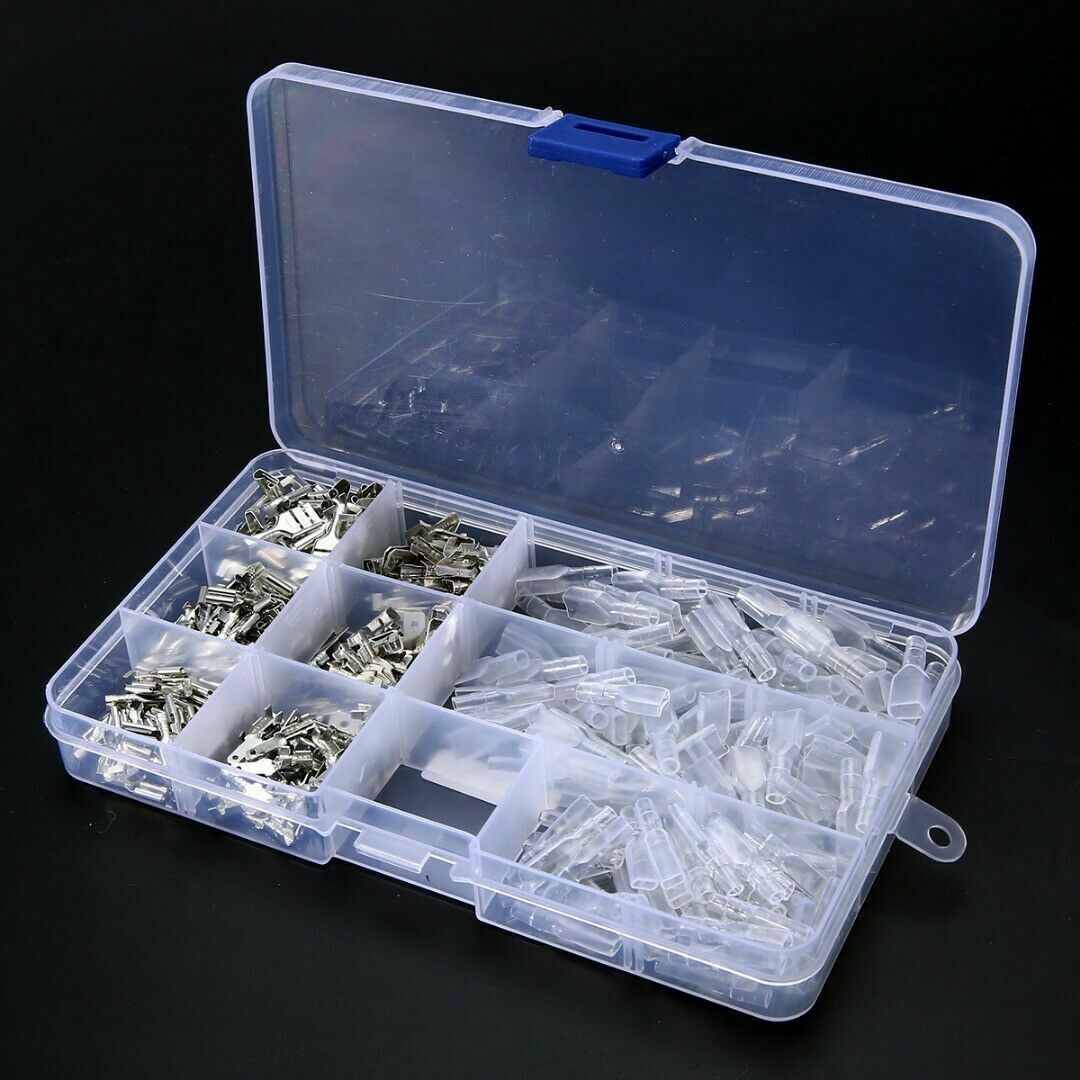 270pcs 2.8mm 4.8mm 6.3mm Male+Female Spade Crimp Terminal Connector Kit Auto Car