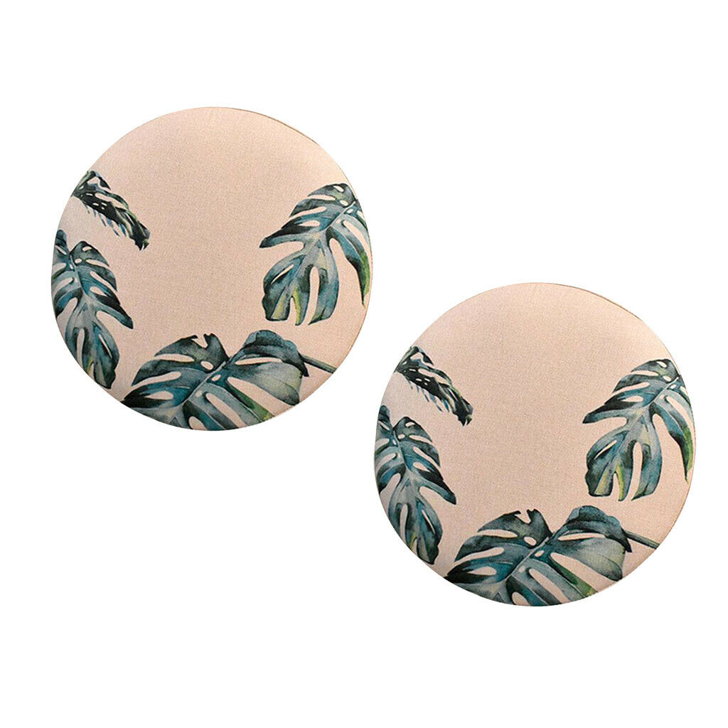 2 Pieces Round Bar Stool Cover Cushion, High Top Chair Seat Covers Anti-slip