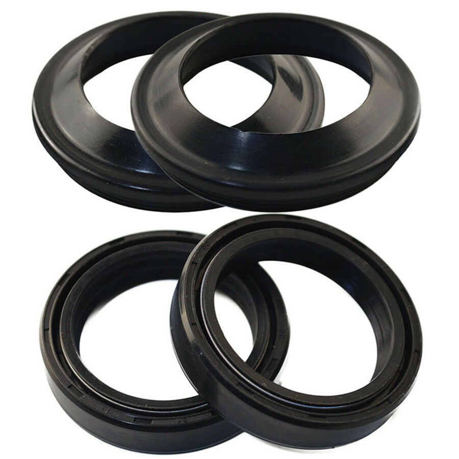 2Pcs Oil Seal & 2Pcs Dust Seals Ring 41x54x11 for Motorcycle Front Fork Damper