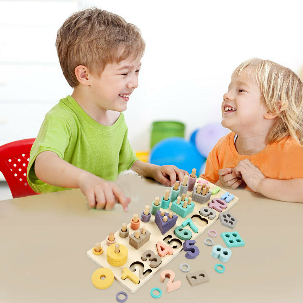 Wood Pegs Board Counting Cognition Matching Learning Board Activity Gift