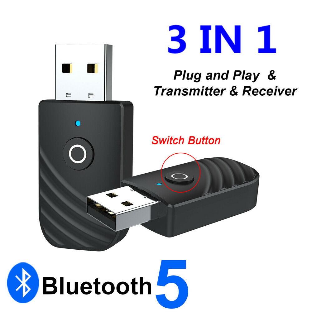 3 in 1 Transmitter Receiver 3.5mm Bluetooth 5.0 Receiver Audio Bluetooth Adapter
