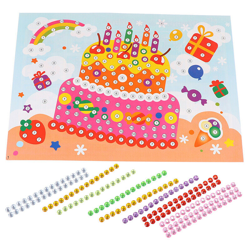2Pcs DIY Diamond Handmade Stickers Crystal Paste Painting Mosaic Puzzle T.l8
