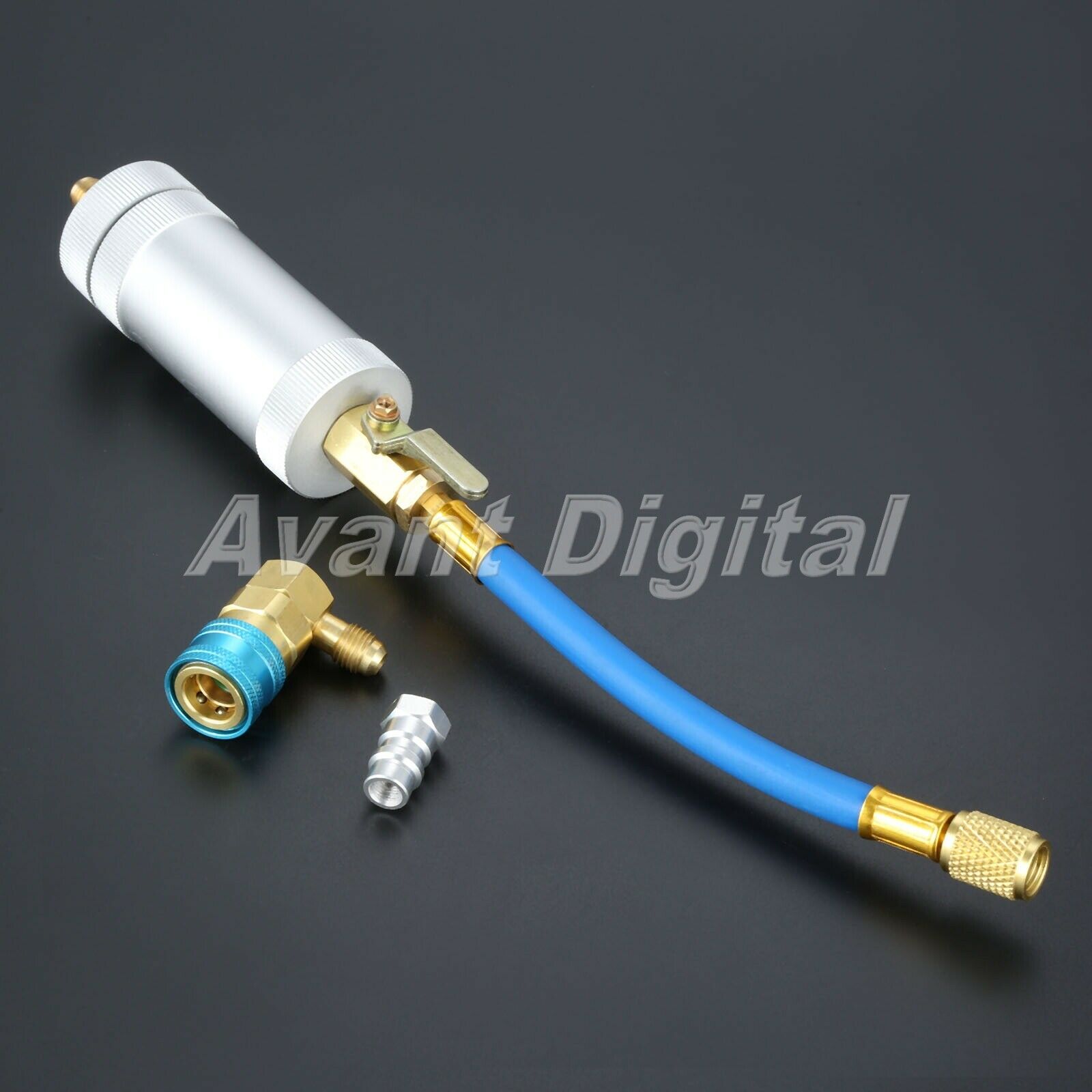 1/4" Car Auto A/C AC Oil&Dye Injector 2 OZ Injection Tool Filler R134A R12 R22