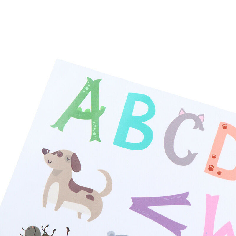 cartoon Jungle wild 26 letters alphabet animals wall stickers kids wall d.l8