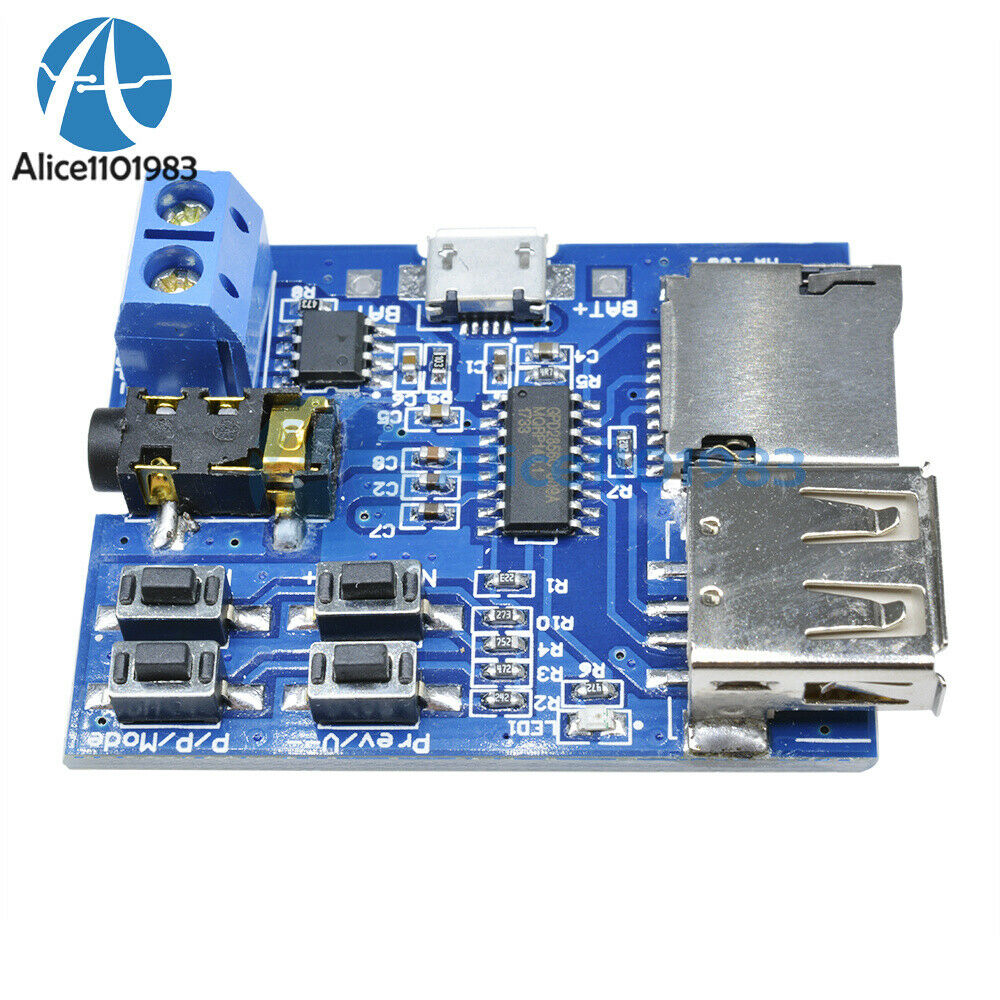 5PCS TF/U disk MP3 Format decoder board amplifier decoding audio Player Module