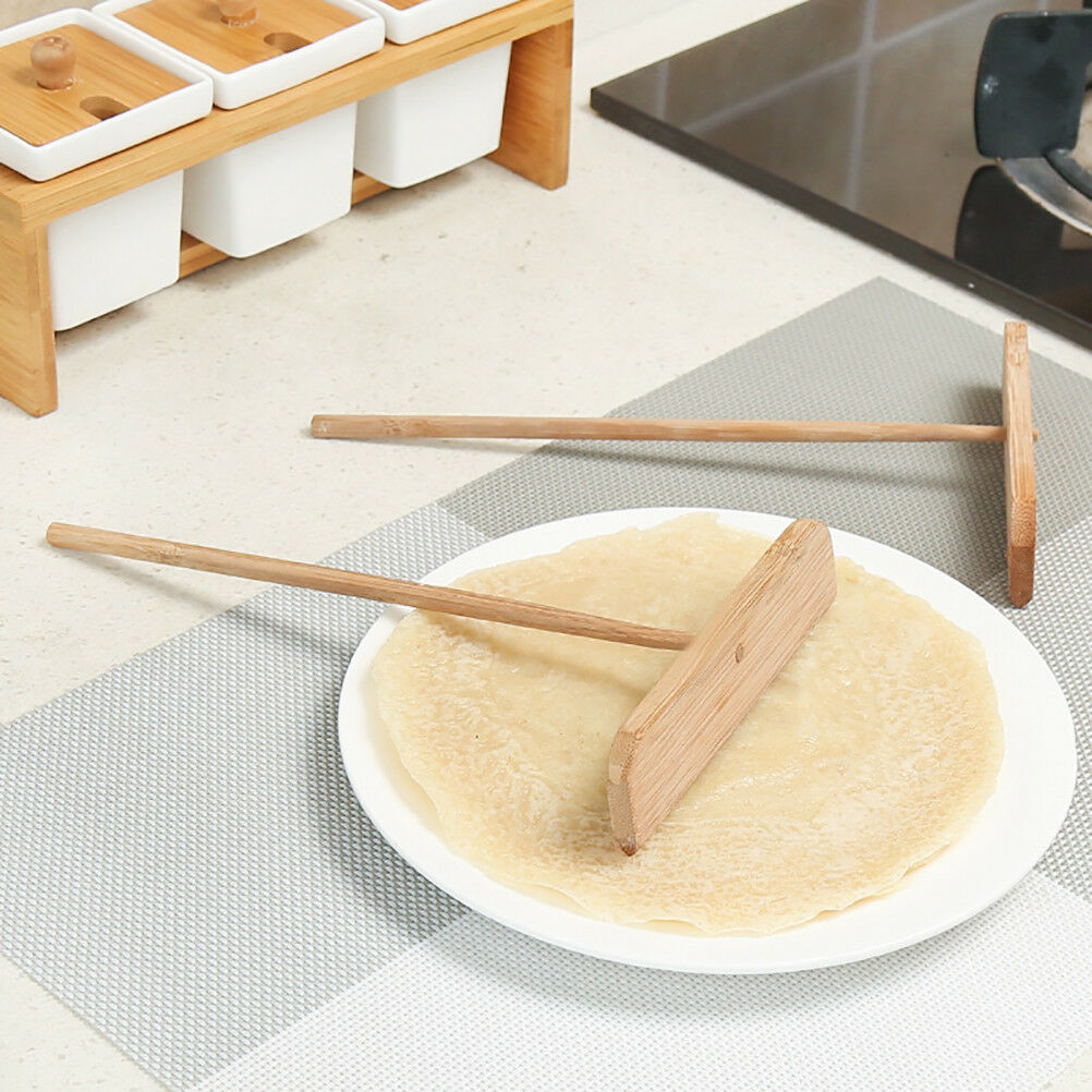 Pancake Batter Wooden Spreader Stick DIY Restaurant Canteen Specialty Supp.l8
