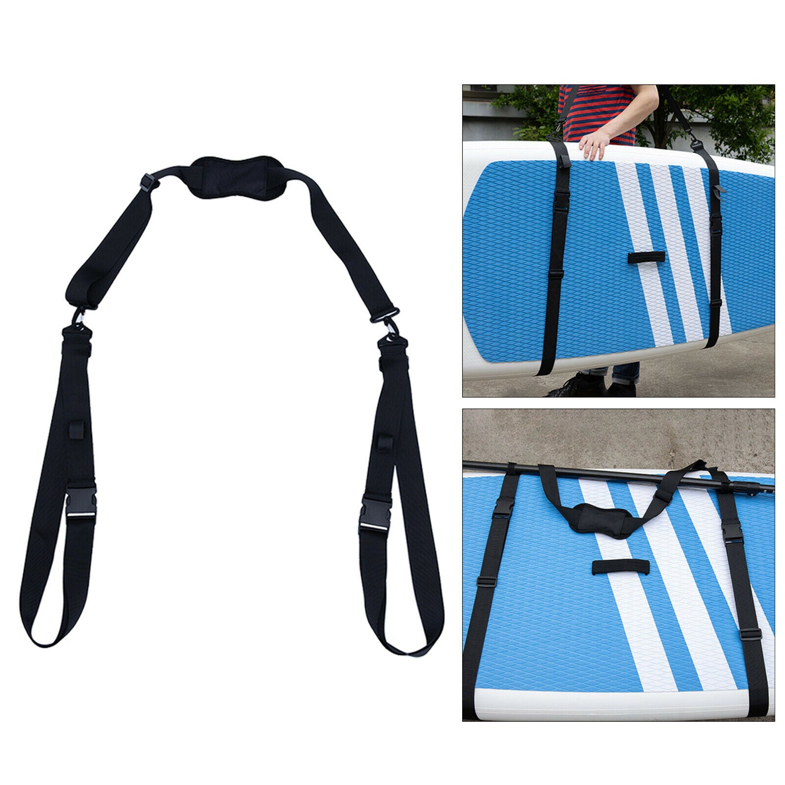 Adjustable Paddleboard Carry Sling Canoe Longboard Kayak Shoulder Strap Belt