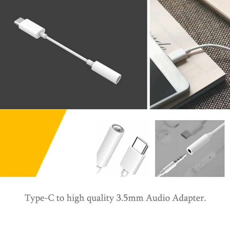 4X(CK10 HIFI DAC Earphones Amplifier Type-C to 3.5mm Audio Adapter Hi-Res SS1K5)